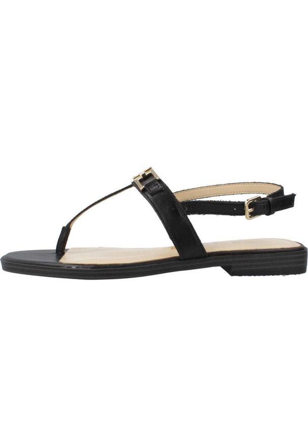 Guess - Sandały GUESS FLJREL LEA21 Czarny. Kolor: czarny. Materiał: syntetyk, skóra. Sport: turystyka piesza