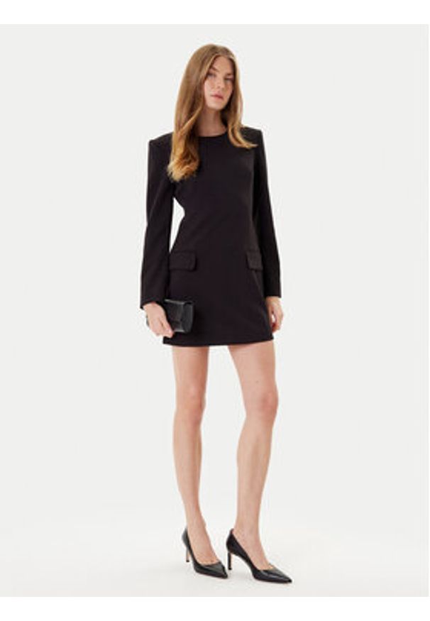 Armani Exchange Sukienka codzienna XW000661 AF16142 UC001 Czarny Regular Fit. Okazja: na co dzień. Kolor: czarny. Materiał: syntetyk. Typ sukienki: proste. Styl: casual