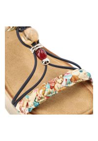 Sandały damskie Artiker, cholewka ze skóry ekologicznej cienkie paski z przodu ozdobne metalowe detale, granatowe, 58C0002. Zapięcie: pasek. Kolor: niebieski. Materiał: skóra ekologiczna. Wzór: paski #4