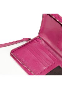 Wittchen - Damski portfel skórzany z kieszenią na telefon różowy. Kolor: różowy. Materiał: skóra #2