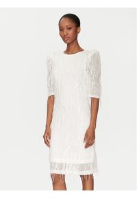 YAS Sukienka koktajlowa Bolina 26036529 Biały Slim Fit. Kolor: biały. Materiał: syntetyk. Styl: wizytowy #1