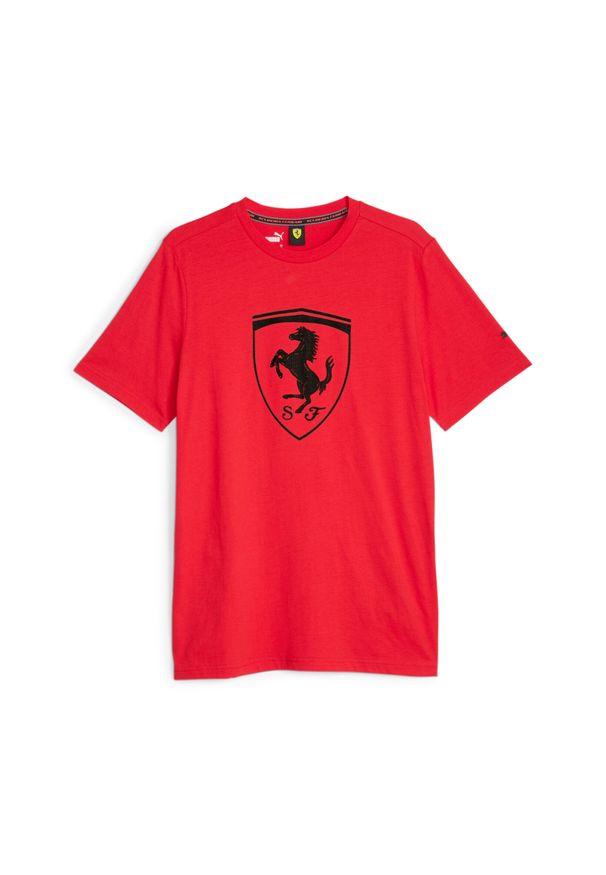 Koszulka Sportowa Męska Puma Ferrari Race Tonal Big Shield. Kolor: czerwony. Sport: turystyka piesza