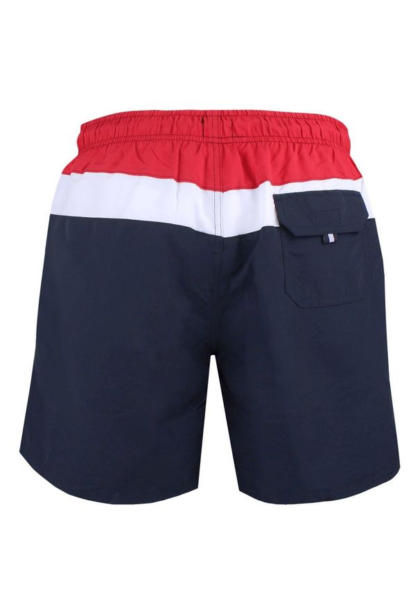 Spodenki Plażowe (Kąpielówki) - Pako Jeans - Kolorowe. Kolor: niebieski, czerwony, wielokolorowy. Materiał: poliester. Wzór: kolorowy
