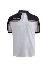 Givova Koszulka Polo Spring Biało-Czarna. Typ kołnierza: polo. Kolor: biały. Sport: piłka nożna #1