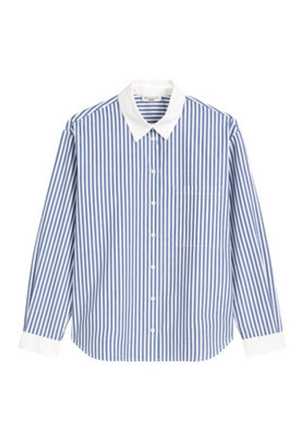 Marc O'Polo Denim Koszula 500 0006 774 Niebieski Regular Fit. Typ kołnierza: polo. Kolor: niebieski. Materiał: bawełna