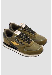 Aeronautica Militare - AERONAUTICA MILITARE Zielone sneakersy męskie, Rozmiar 45. Okazja: na co dzień. Kolor: zielony #2