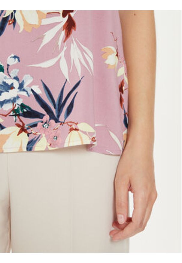 only - ONLY Top Nova 15222159 Fioletowy Regular Fit. Kolor: fioletowy. Materiał: wiskoza