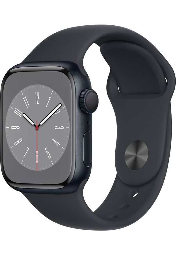 APPLE - Smartwatch Apple Watch 8 GPS 41mm Midnight Alu Sport Granatowy (MNP53WB/A). Rodzaj zegarka: smartwatch. Kolor: niebieski. Styl: sportowy