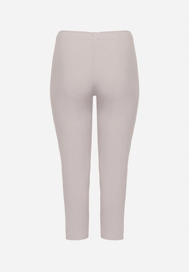 Born2be - Szare Spodnie o Prostym Kroju z Gumką w Talii Filavia. Okazja: na co dzień. Kolor: szary. Styl: elegancki, casual, sportowy