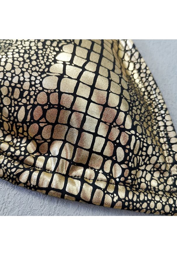 Intica - bikini z wzorem zwierzęcym odporne na chlor i słoną wodę Lenke. Kolor: złoty. Materiał: materiał. Wzór: motyw zwierzęcy