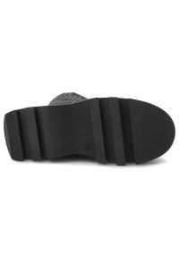 Czarne Botki Artiker Damskie Stylowe Buty Jesienne. Kolor: czarny. Materiał: prążkowany, skóra. Szerokość cholewki: normalna. Sezon: jesień. Styl: elegancki #4
