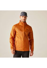 Regatta - Kurtka przeciwdeszczowa dla mężczyzn z kapturem. Typ kołnierza: kaptur. Kolor: pomarańczowy. Sport: turystyka piesza #1