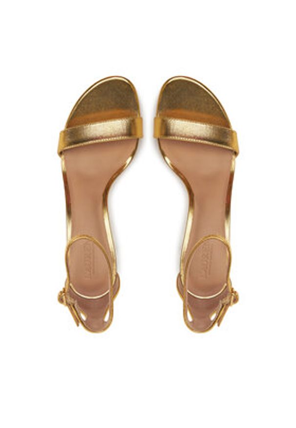 Lauren Ralph Lauren - LAUREN RALPH LAUREN Sandały 802978207001 Złoty. Kolor: złoty. Materiał: skóra
