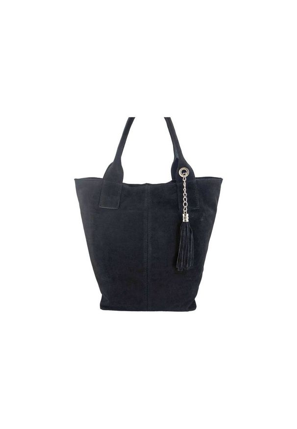 Barberini's - Shopper bag skórzany BARBERINI'S czarny 375/8-1. Kolor: czarny. Materiał: skórzane. Styl: elegancki