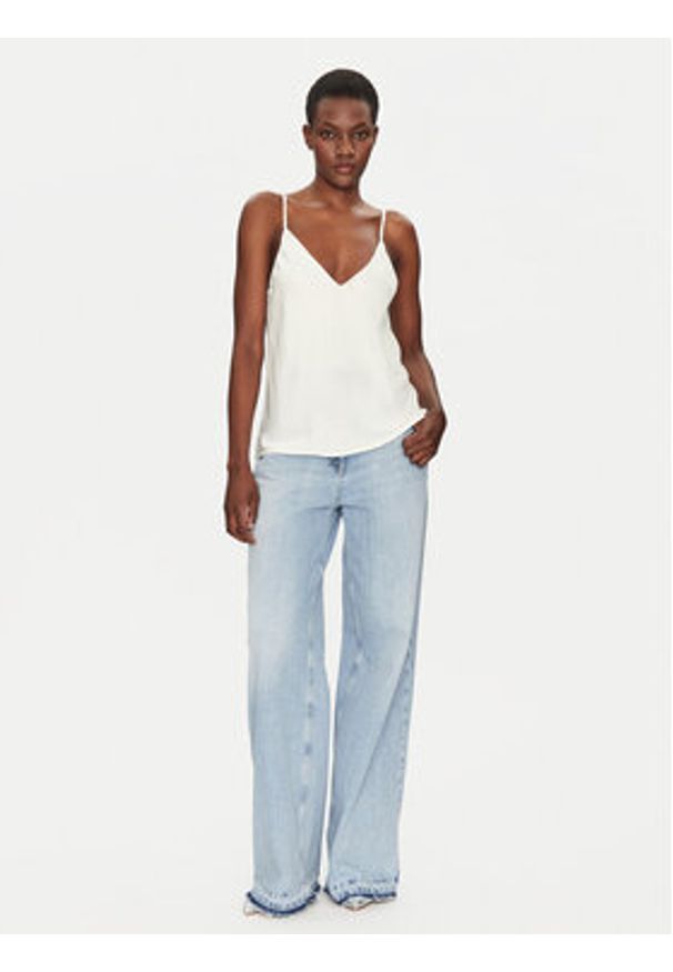 ViCOLO Top TD0649 Écru Regular Fit. Materiał: syntetyk