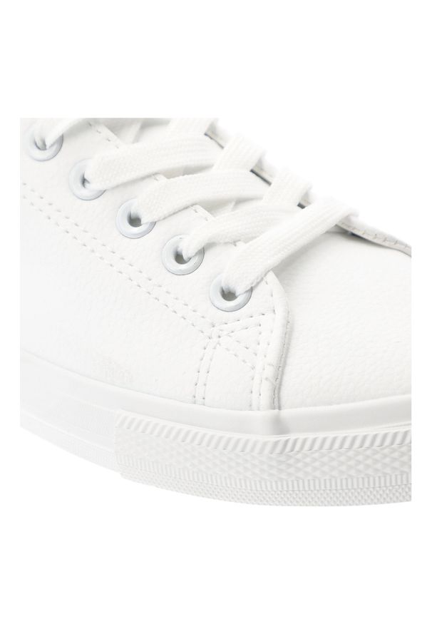 Big-Star - Białe Trampki Big Star Sportowe Obuwie Damskie. Okazja: na co dzień. Kolor: biały. Materiał: guma, syntetyk, jeans, materiał. Szerokość cholewki: normalna. Sezon: lato. Styl: sportowy