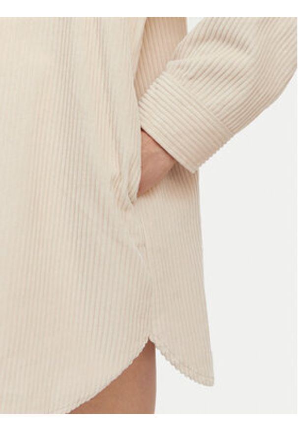 Billabong Sukienka koszulowa Winter Ocean EBJWD00149 Beżowy Boxy Fit. Kolor: beżowy. Materiał: bawełna. Typ sukienki: koszulowe