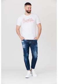 Guess - GUESS Biały t-shirt męski beachwear, Rozmiar M. Kolor: biały #5