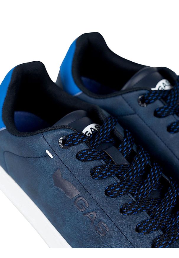 Gas Sneakersy "Sammy NBX" | GAM224117 | Sammy NBX | Mężczyzna | Granatowy. Kolor: niebieski. Materiał: skóra ekologiczna. Wzór: nadruk
