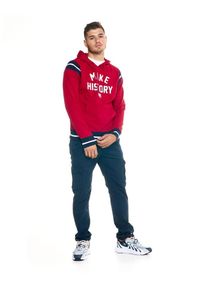 LEONE 1947 APPAREL - Męska bluza Leone z kapturem Retro. Typ kołnierza: kaptur. Kolor: czerwony, brązowy, wielokolorowy. Materiał: tkanina. Sport: fitness