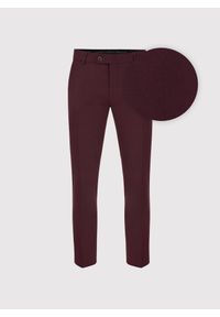 Pako Lorente - PAKO LORENTE – Spodnie garniturowe w kolorze bordowym. Okazja: na ślub cywilny, na co dzień, na wesele. Kolor: czerwony. Materiał: poliester, elastan, wiskoza. Styl: casual, elegancki #5