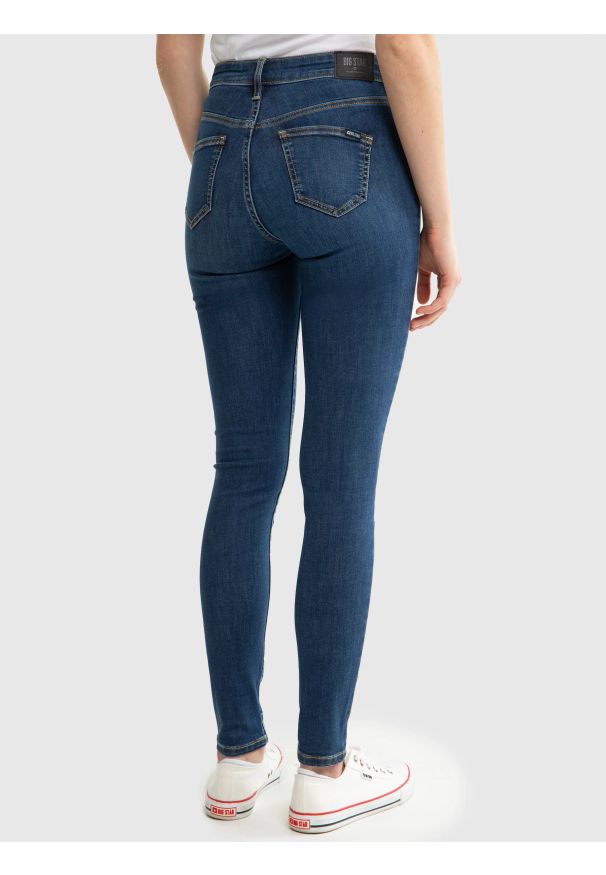 Big-Star - Jeansy damskie z wysokim stanem niebieskie Lorena High Waist 364. Okazja: na co dzień. Stan: podwyższony. Kolor: niebieski. Styl: casual, klasyczny
