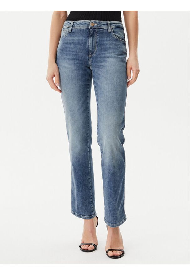 Guess Jeansy W5RA15D5L72 Niebieski Straight Fit. Kolor: niebieski