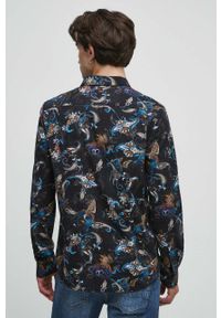 medicine - Medicine koszula męska slim z kołnierzykiem klasycznym. Typ kołnierza: kołnierzyk klasyczny. Materiał: tkanina. Długość rękawa: długi rękaw. Długość: długie. Styl: klasyczny #3