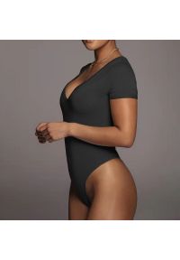 Intica - Body z krótkim rękawem i dekoltem V elastyczne Ieteke. Materiał: materiał. Długość: krótkie. Wzór: gładki #2