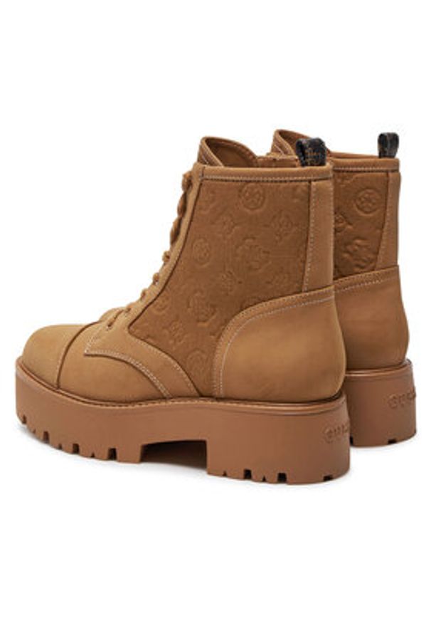 Guess Trzewiki Vaina FLTSLR LEM10 Brązowy. Kolor: brązowy. Materiał: skóra