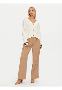 Guess Jeans Kardigan W4BR81 Z3HM1 Écru Regular Fit. Materiał: bawełna