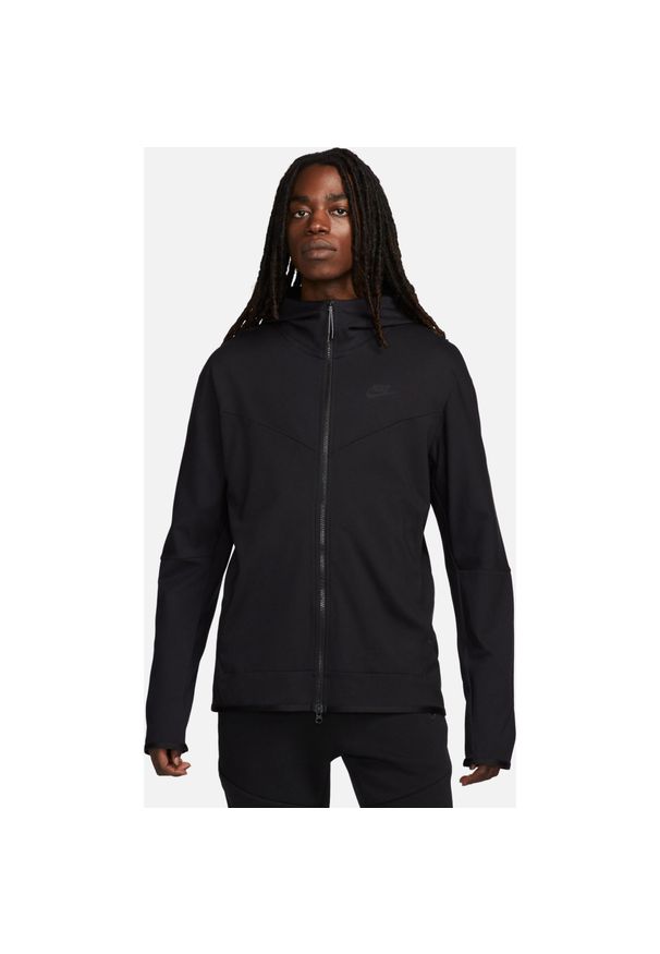 Bluza sportowa damska Nike M Nk Tech Fz Lghtwht. Typ kołnierza: kaptur. Kolor: czarny. Sport: fitness