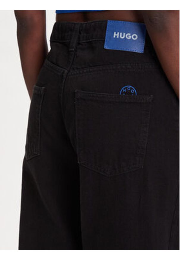 Hugo - HUGO Jeansy Leni_B 50548982 Czarny Loose Fit. Kolor: czarny