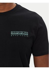 Napapijri T-Shirt S-Vignoni NP0A4ILX Czarny Regular Fit. Kolor: czarny. Materiał: bawełna #5