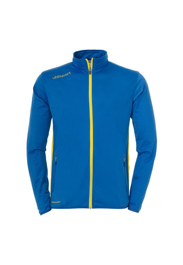 UHLSPORT - Dres klasyczny Uhlsport Essential. Kolor: wielokolorowy, niebieski, żółty. Materiał: dresówka. Sport: piłka nożna