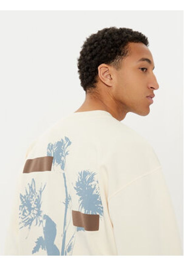 Filling Pieces Bluza Unisex Gardener 7459985 Écru Regular Fit. Materiał: bawełna