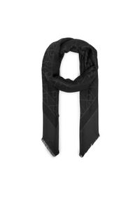 Calvin Klein Szal Emblem Aop Tonal LV04D8063G Czarny. Kolor: czarny. Materiał: wiskoza