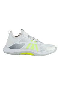 ALLSIX - Buty do siatkówki męskie Allsix 500 FIT. Kolor: zielony, szary, żółty, wielokolorowy, biały. Materiał: kauczuk. Szerokość cholewki: normalna. Sport: siatkówka