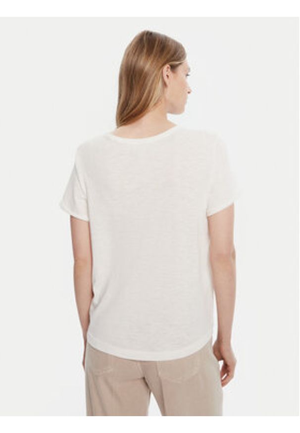 Roxy T-Shirt ERJZT05731-WBK0 Biały Regular Fit. Kolor: biały. Materiał: bawełna