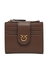 Pinko - PINKO Mały Portfel Damski Multi Purpose Wallet AI 25-26 PCPL 103610 A0F1 Brązowy. Kolor: brązowy. Materiał: skóra