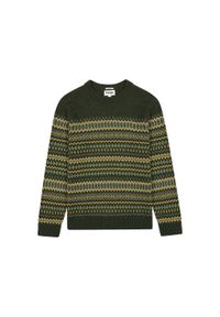 Lee - WRANGLER FAIRISLE SWEATER MĘSKI SWETER CIEPŁY VERDANT GREEN 112357294 W8F7014320