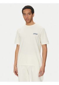 TOMMY HILFIGER - Tommy Hilfiger T-Shirt Summer Photo MW0MW38643 Beżowy Regular Fit. Kolor: beżowy. Materiał: bawełna #1