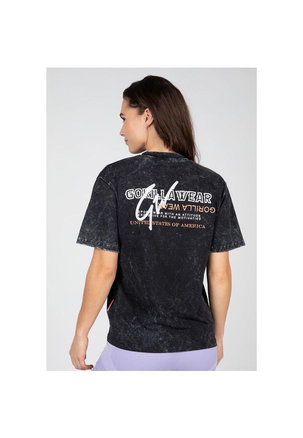 GORILLA WEAR - Medina Duże rozmiary Koszulka - Washed Czarny. Kolor: czarny. Sport: fitness