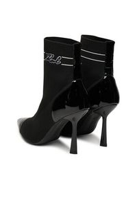 Karl Lagerfeld - KARL LAGERFELD Botki Pandara KL31357 Czarny. Kolor: czarny. Materiał: materiał #3