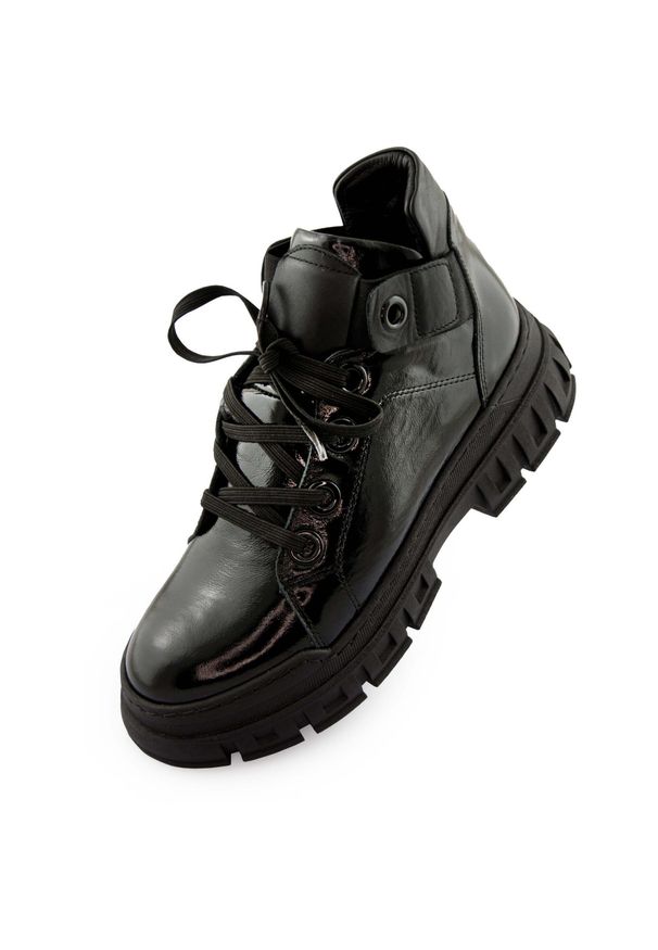 GLENMUIR - Eleganckie skórzane botki Nell 157 Czarne Rozmiar 40. Kolor: czarny. Materiał: skóra. Sport: turystyka piesza