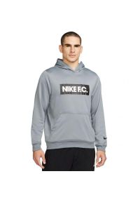 Nike - Męska Bluza Z Kapturem DF FC Libero. Typ kołnierza: kaptur. Kolor: szary