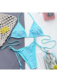 Intica - Bikini trójkątne wiązane odporne na chlor i sól Wybke. Kolor: niebieski. Materiał: materiał