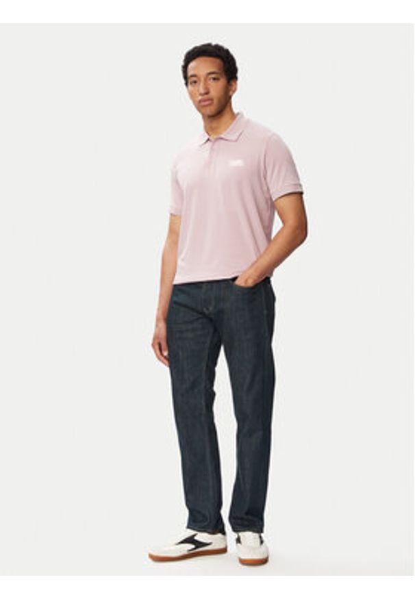 Karl Lagerfeld - KARL LAGERFELD Polo 745780 563235 Różowy Regular Fit. Typ kołnierza: polo. Kolor: różowy. Materiał: bawełna