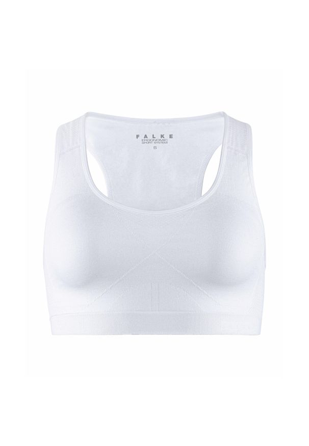 Biustonosz damski Falke Madison Low Support. Kolor: biały. Sport: fitness