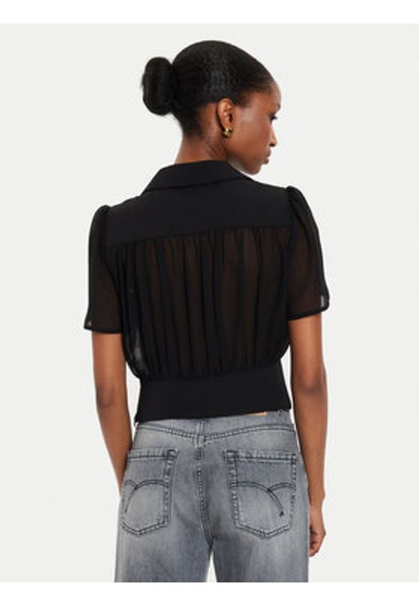 Morgan Bluzka 242-OPLIA Czarny Regular Fit. Kolor: czarny. Materiał: syntetyk